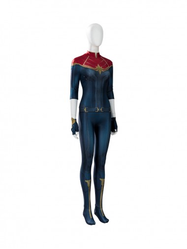 The Marvels Captain Marvel 2 Carol Danvers Battle Bodysuit Cosplay Costume Full Set