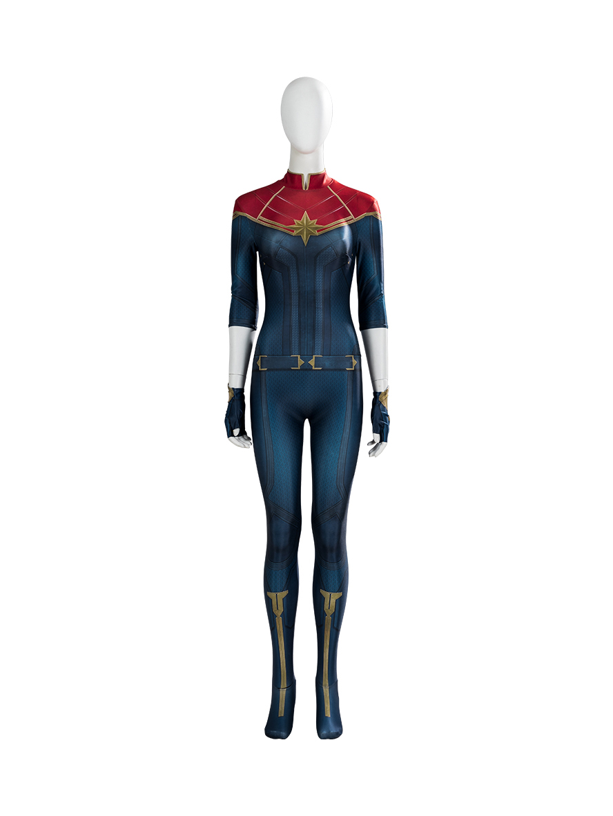 The Marvels Captain Marvel 2 Carol Danvers Battle Bodysuit Cosplay Costume Full Set