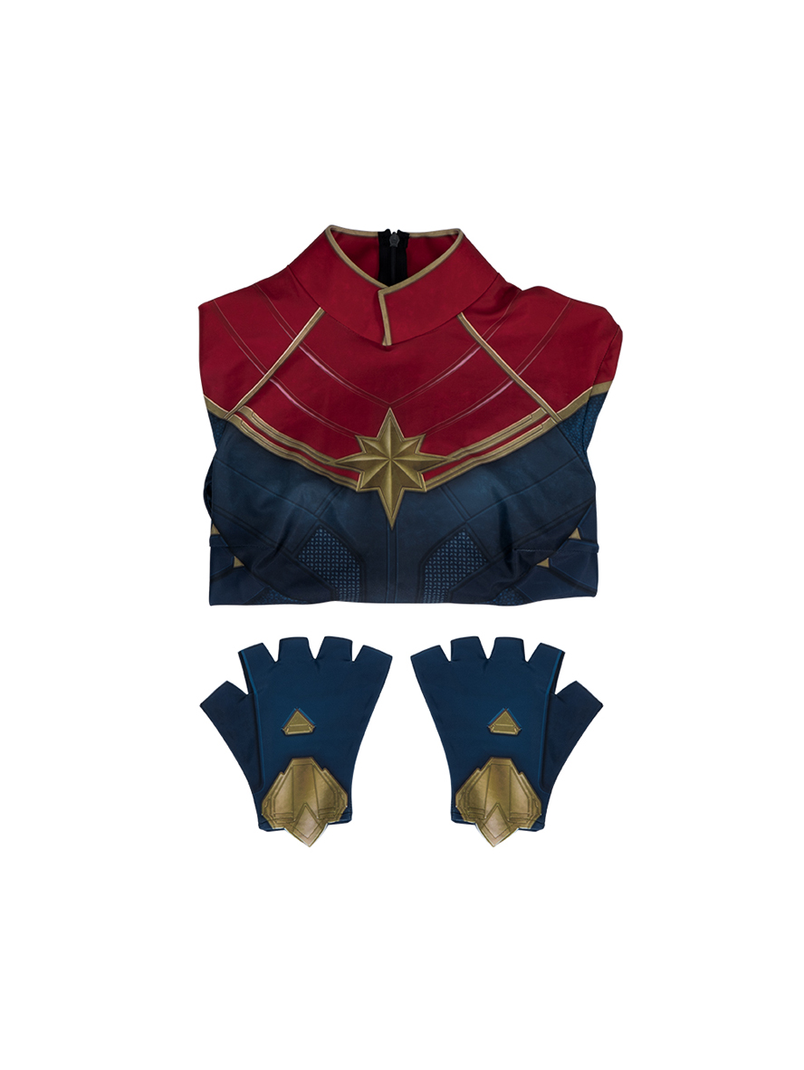 The Marvels Captain Marvel 2 Carol Danvers Battle Bodysuit Cosplay Costume Full Set