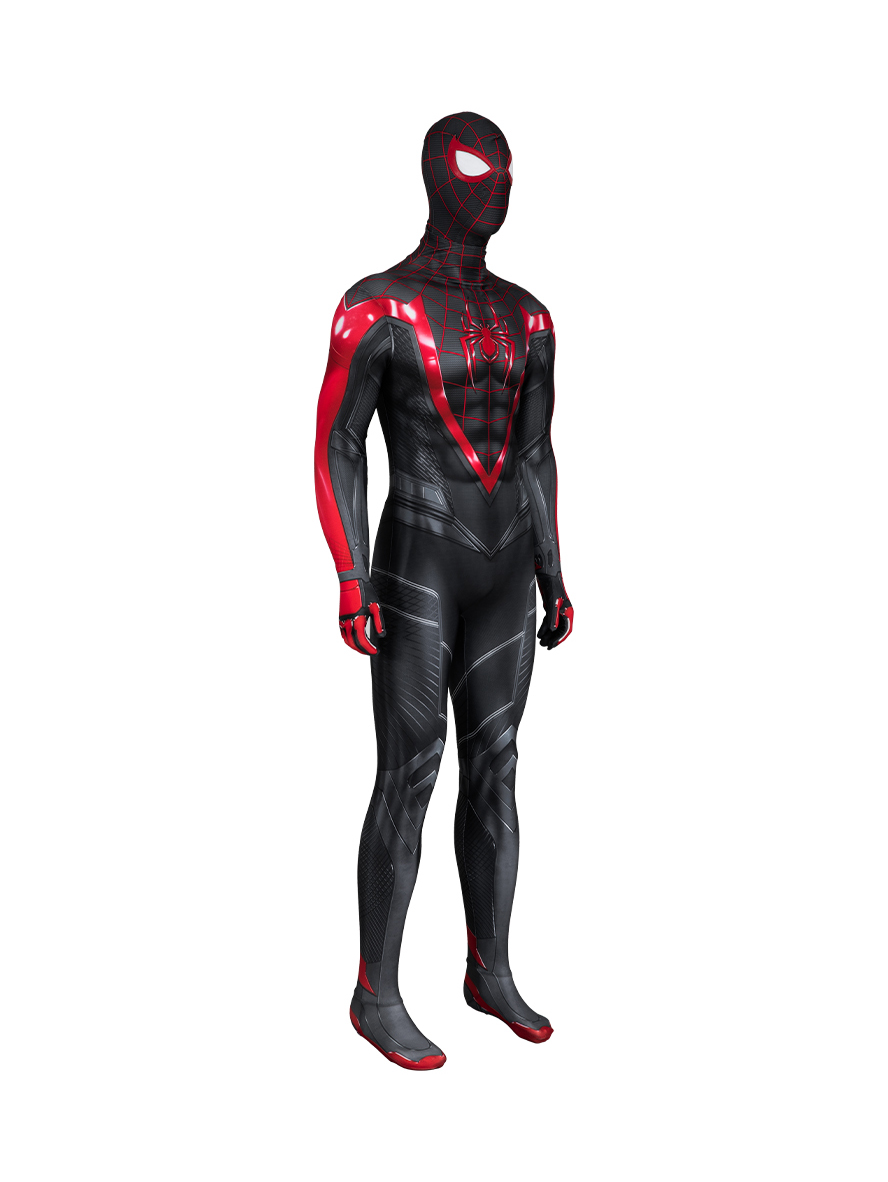 Spider-Man 2 Miles Morales Lycra Bodysuit Cosplay Costume Set