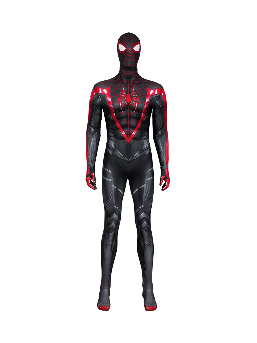 Spider-Man 2 Miles Morales Lycra Bodysuit Cosplay Costume Set