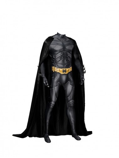 Batman The Dark Knight Bruce Wayne Lycra Bodysuit Cosplay Costume Set Without Head Cover