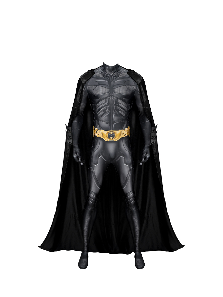 Batman The Dark Knight Bruce Wayne Lycra Bodysuit Cosplay Costume Set Without Head Cover