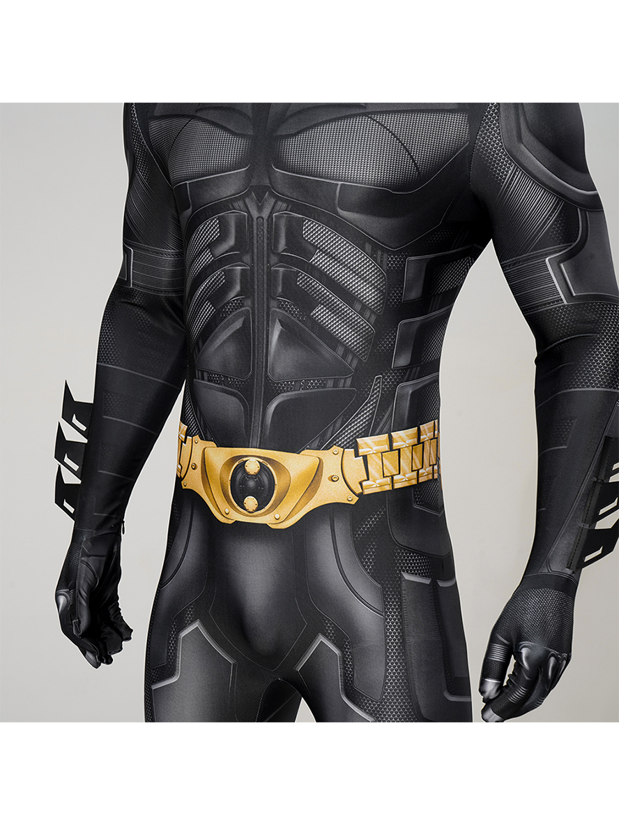 Batman The Dark Knight Bruce Wayne Lycra Bodysuit Cosplay Costume Set Without Head Cover