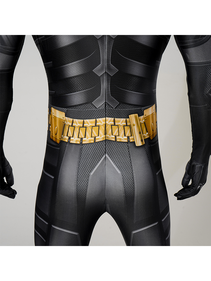 Batman The Dark Knight Bruce Wayne Lycra Bodysuit Cosplay Costume Set Without Head Cover