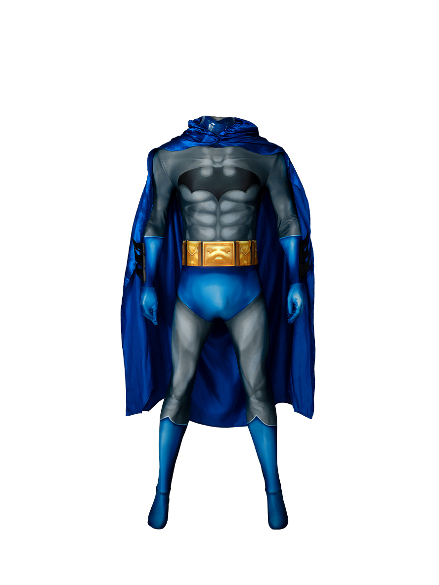 Batman Hush Bruce Wayne Lycra Bodysuit Cosplay Costume Set Without Head Cover