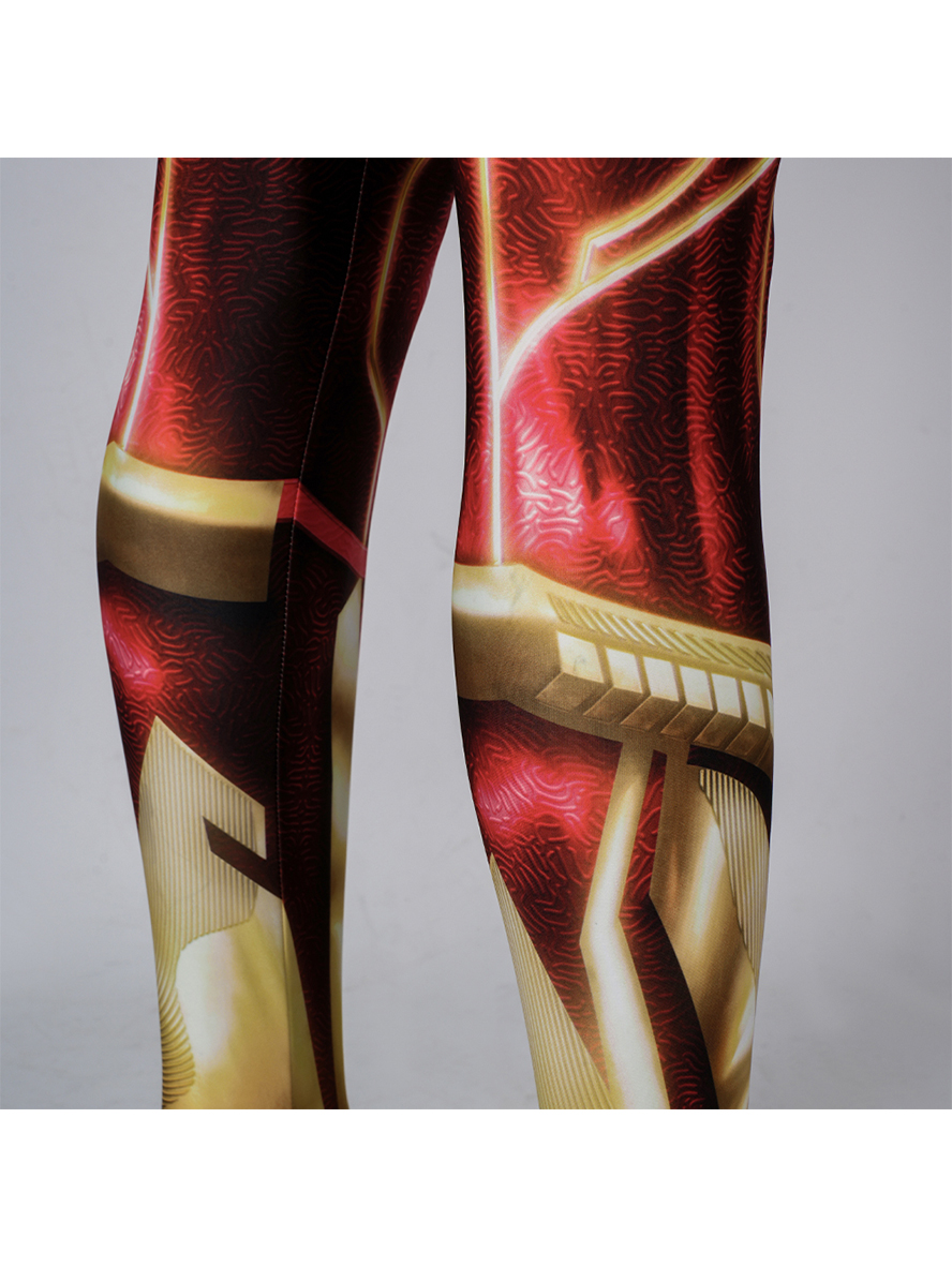 The Flash Barry Allen Lycra Bodysuit Cosplay Costume Full Set