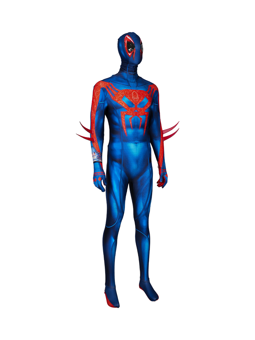 Spider-Man Across The Spider-Verse Spider-Man 2099 Lycra Bodysuit Cosplay Costume Full Set