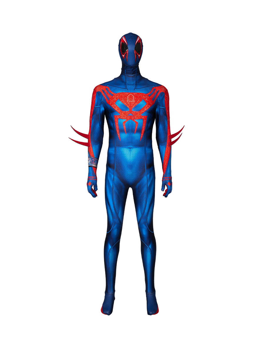 Spider-Man Across The Spider-Verse Spider-Man 2099 Lycra Bodysuit Cosplay Costume Full Set