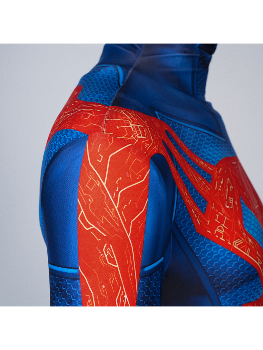 Spider-Man Across The Spider-Verse Spider-Man 2099 Lycra Bodysuit Cosplay Costume Full Set