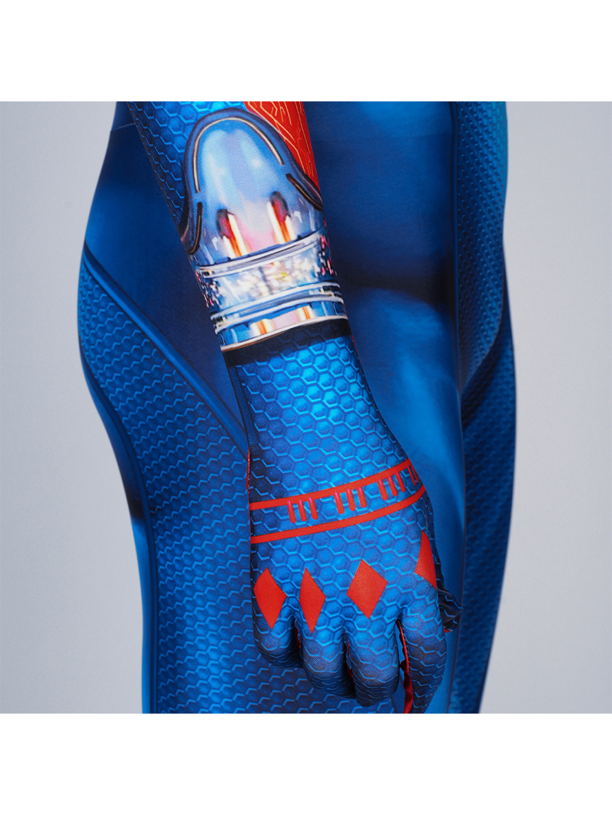 Spider-Man Across The Spider-Verse Spider-Man 2099 Lycra Bodysuit Cosplay Costume Full Set