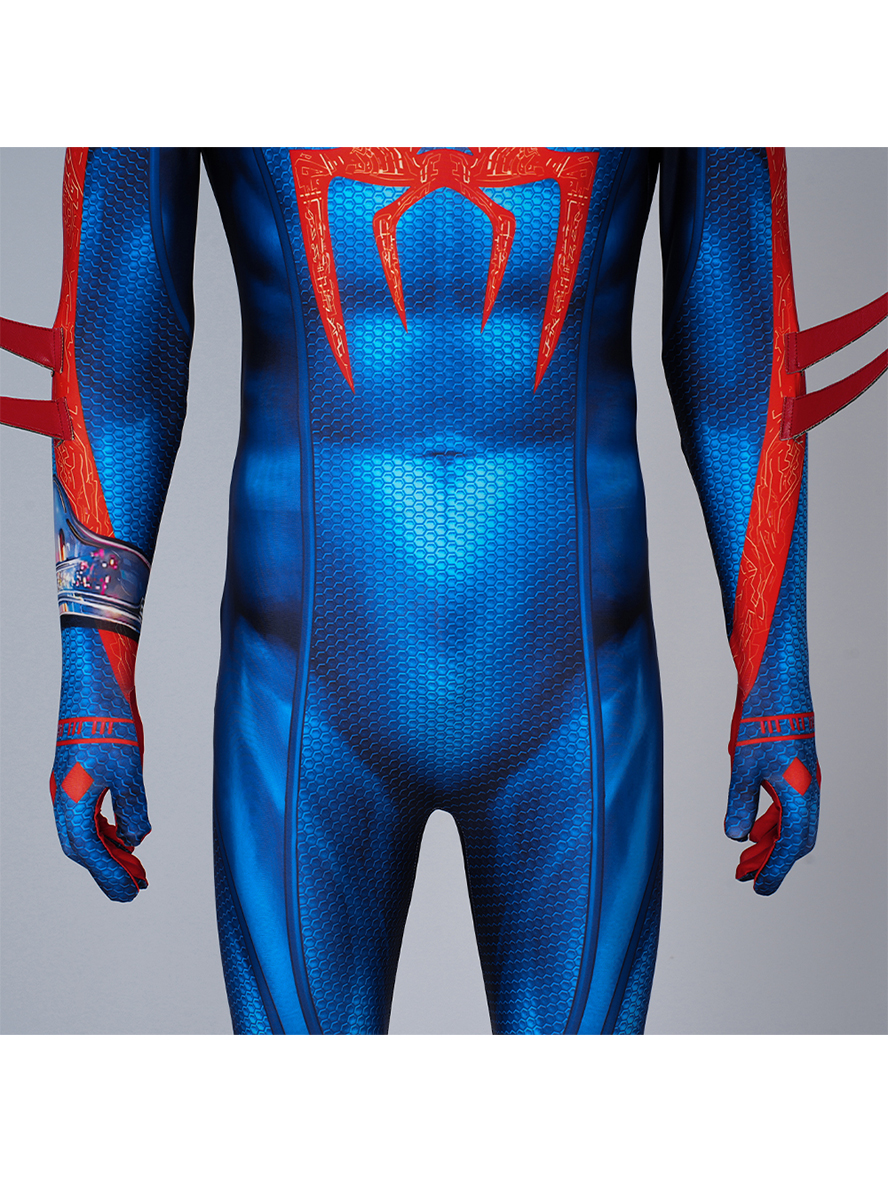 Spider-Man Across The Spider-Verse Spider-Man 2099 Lycra Bodysuit Cosplay Costume Full Set