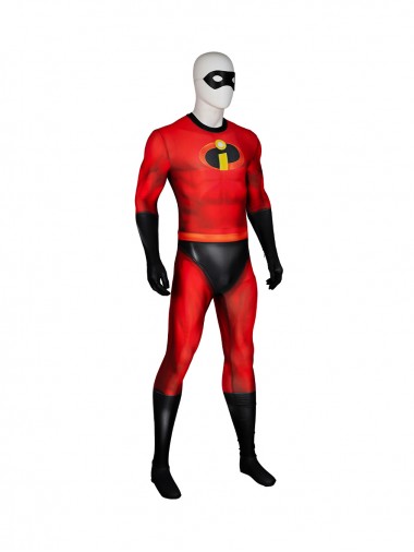 The Incredibles 2 Mr. Incredible Bob Parr Lycra Bodysuit Cosplay Costume Full Set