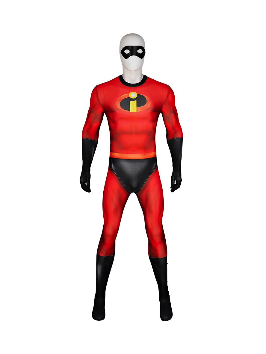 The Incredibles 2 Mr. Incredible Bob Parr Lycra Bodysuit Cosplay Costume Full Set