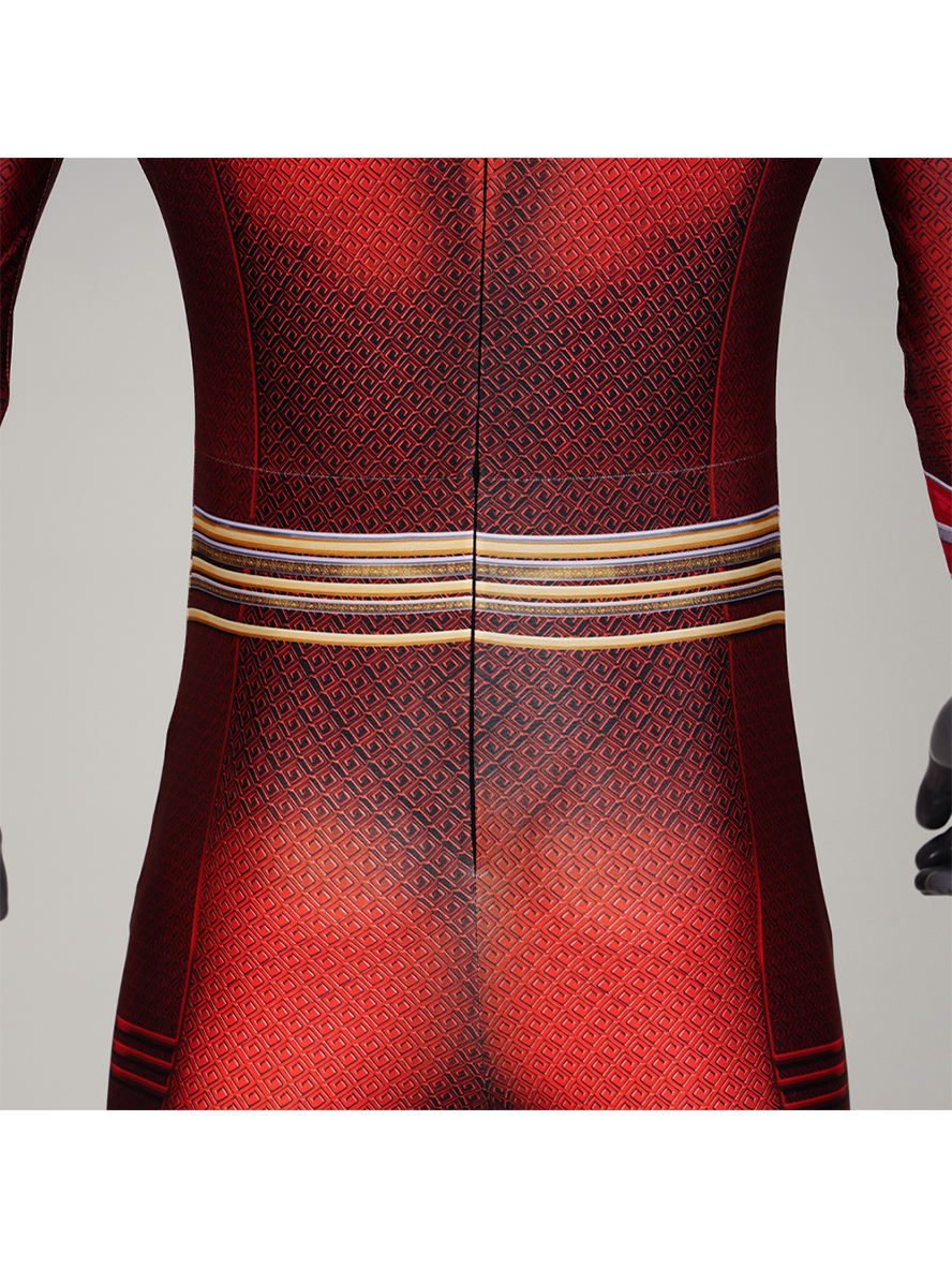 Shazam 2 Fury of the Gods Billy Batson Lycra Bodysuit Cosplay Costume Full Set