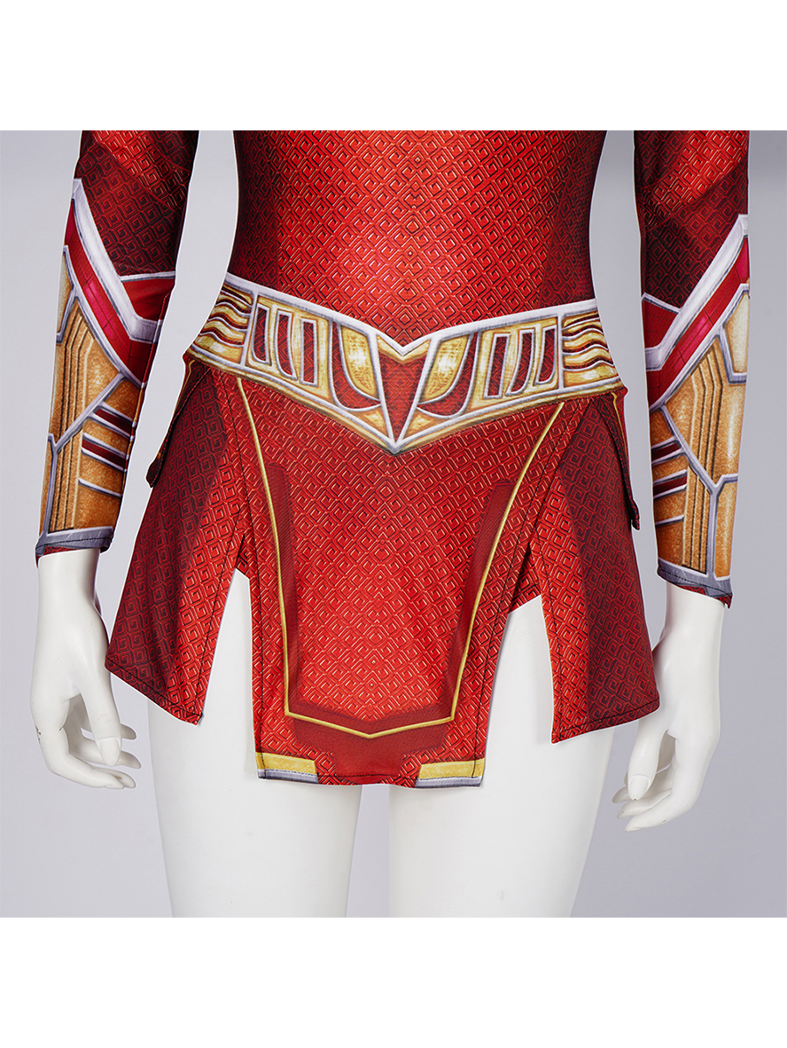 Shazam 2 Fury of the Gods Mary Batson Lycra Bodysuit Cosplay Costume Full Set