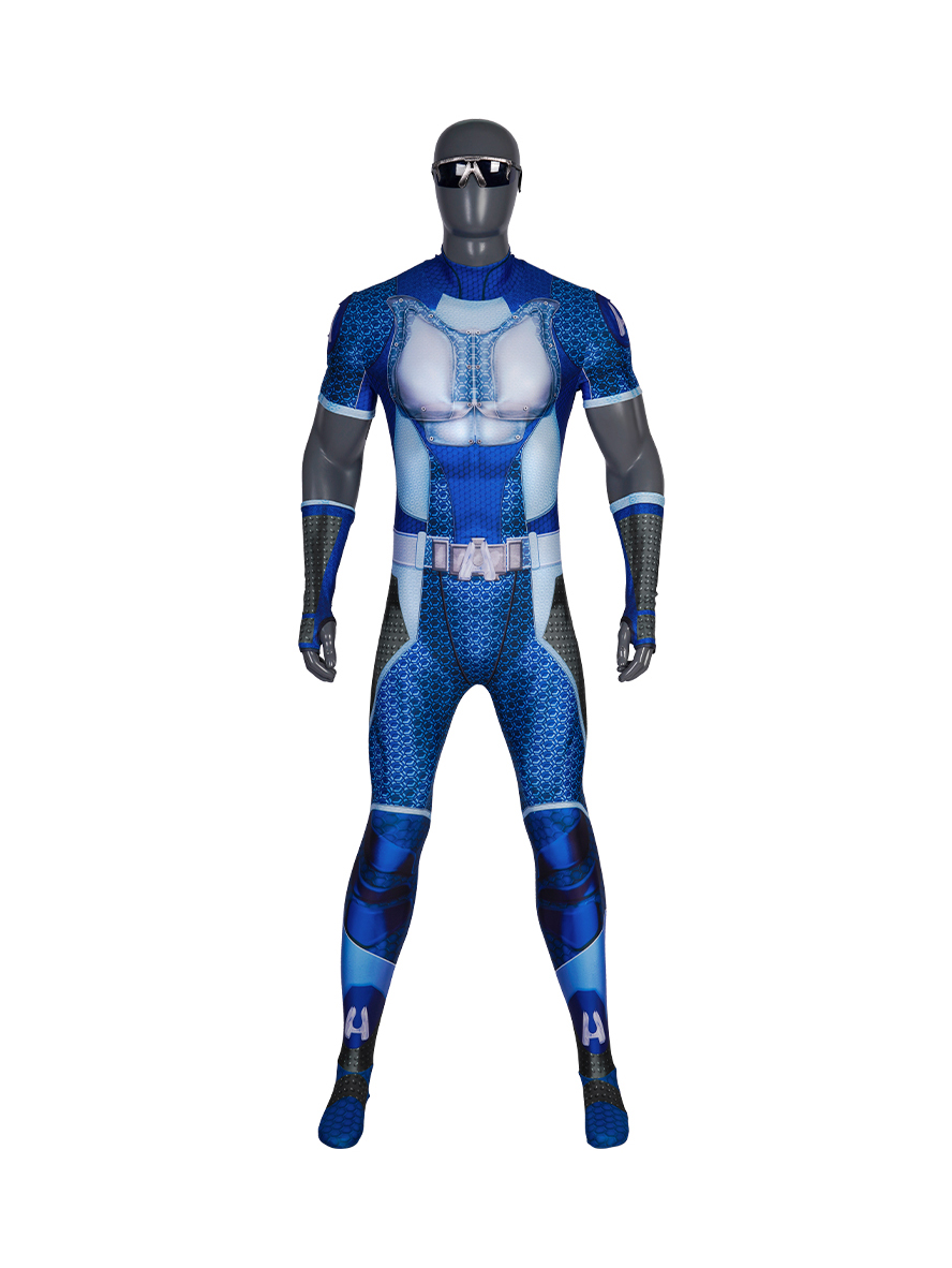 The Boys A-Train Lycra Bodysuit Version Cosplay Costume Full Set