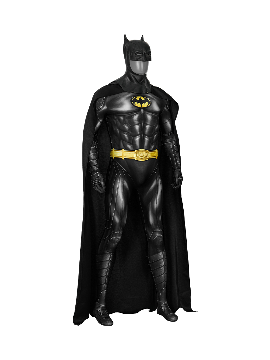 The Flash Michael Keaton Version Batman Lycra Bodysuit Cosplay Costume Full Set