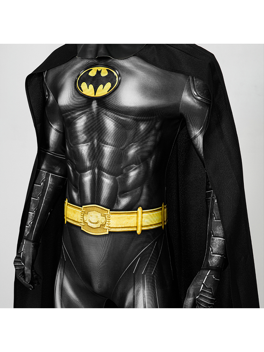 The Flash Michael Keaton Version Batman Lycra Bodysuit Cosplay Costume Full Set