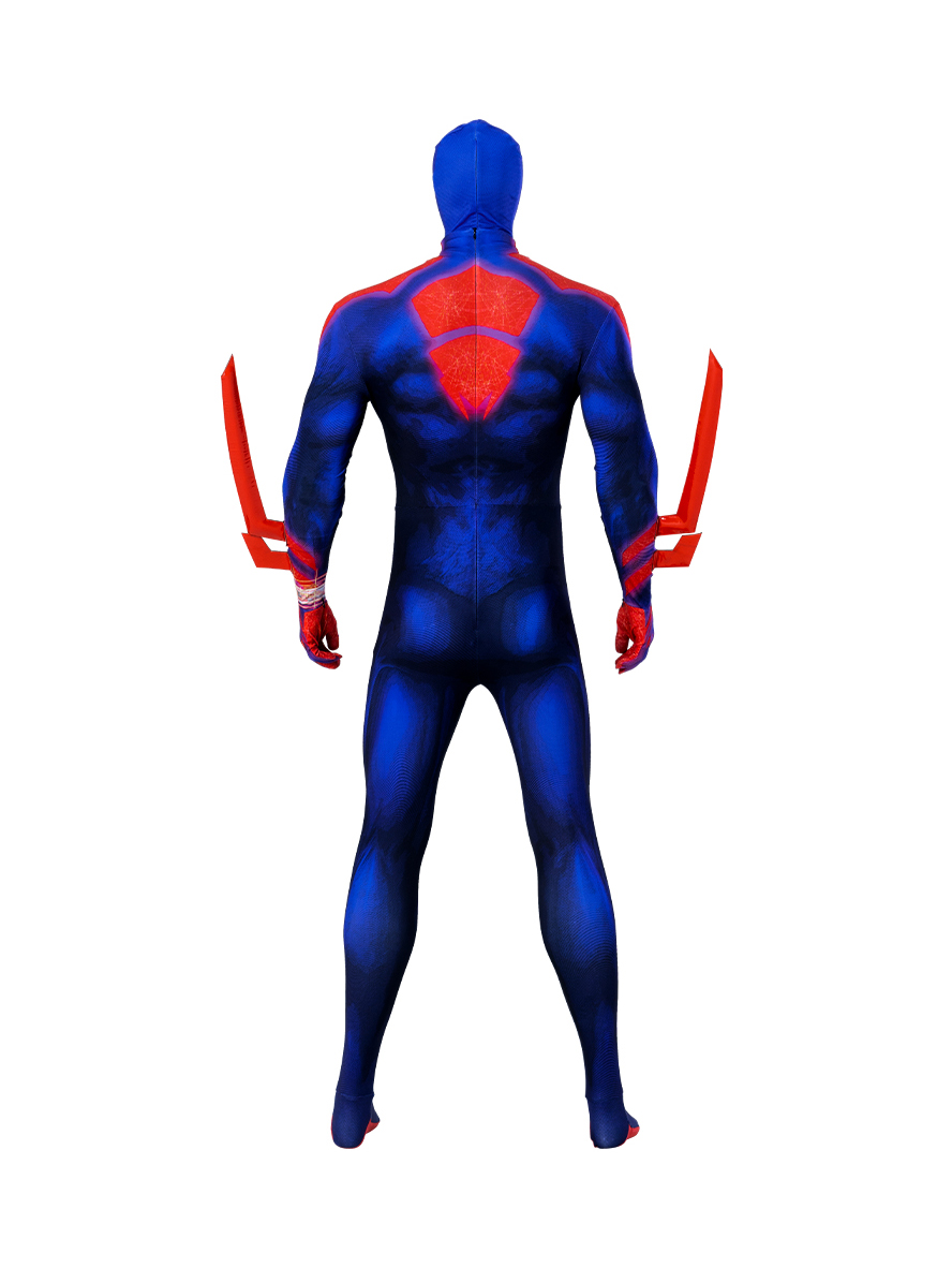 Spider-Man Across The Spider Verse Spider Man 2099 Lycra Bodysuit Cosplay Costume Full Set