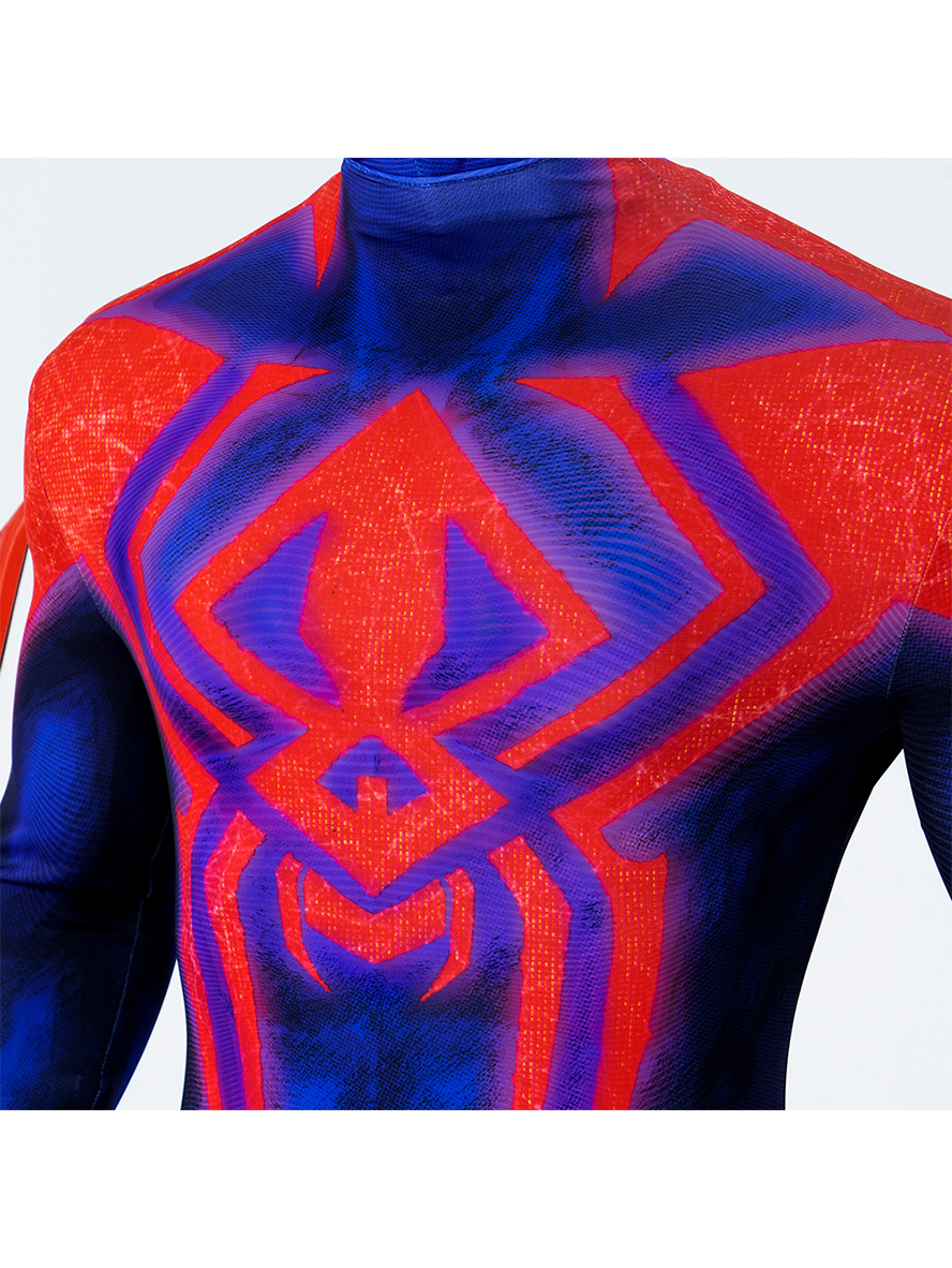 Spider-Man Across The Spider Verse Spider Man 2099 Lycra Bodysuit Cosplay Costume Full Set