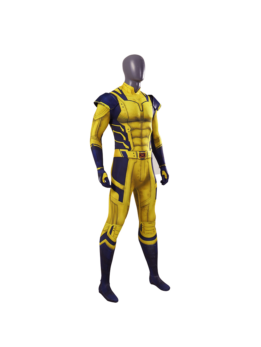 Deadpool 3 James Howlett Wolverine Lycra Bodysuit Cosplay Costume Set Without Wolf Paws