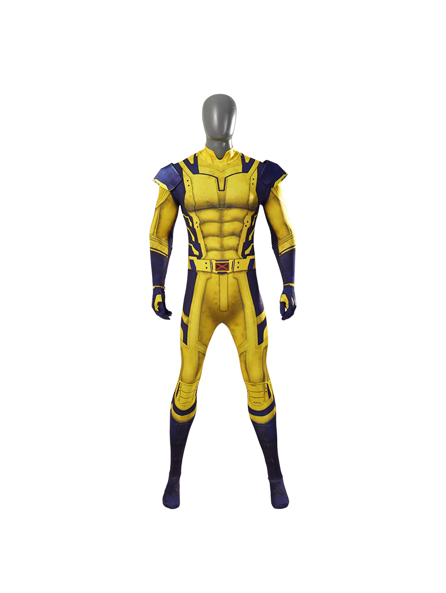 Deadpool 3 James Howlett Wolverine Lycra Bodysuit Cosplay Costume Set Without Wolf Paws