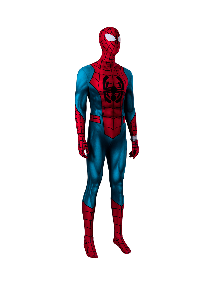 Spider-Man Across The Spider Verse Animated Version Spider-Man Lycra Bodysuit Cosplay Costume Full Set