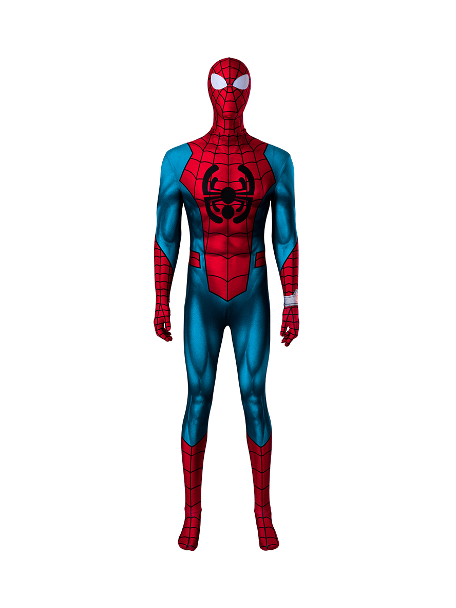 Spider-Man Across The Spider Verse Animated Version Spider-Man Lycra Bodysuit Cosplay Costume Full Set