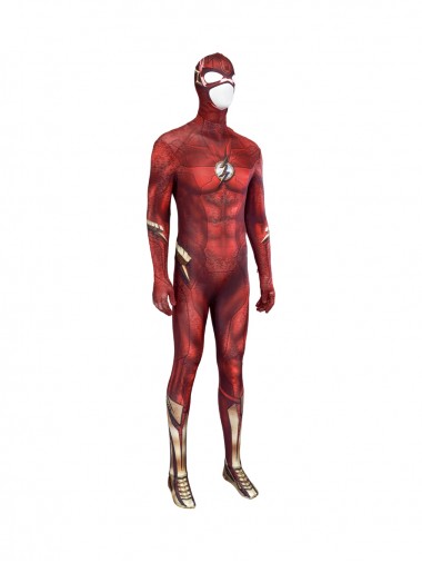 The Flash Barry Allen The Flash Normal Version Lycra Bodysuit Cosplay Costume Full Set