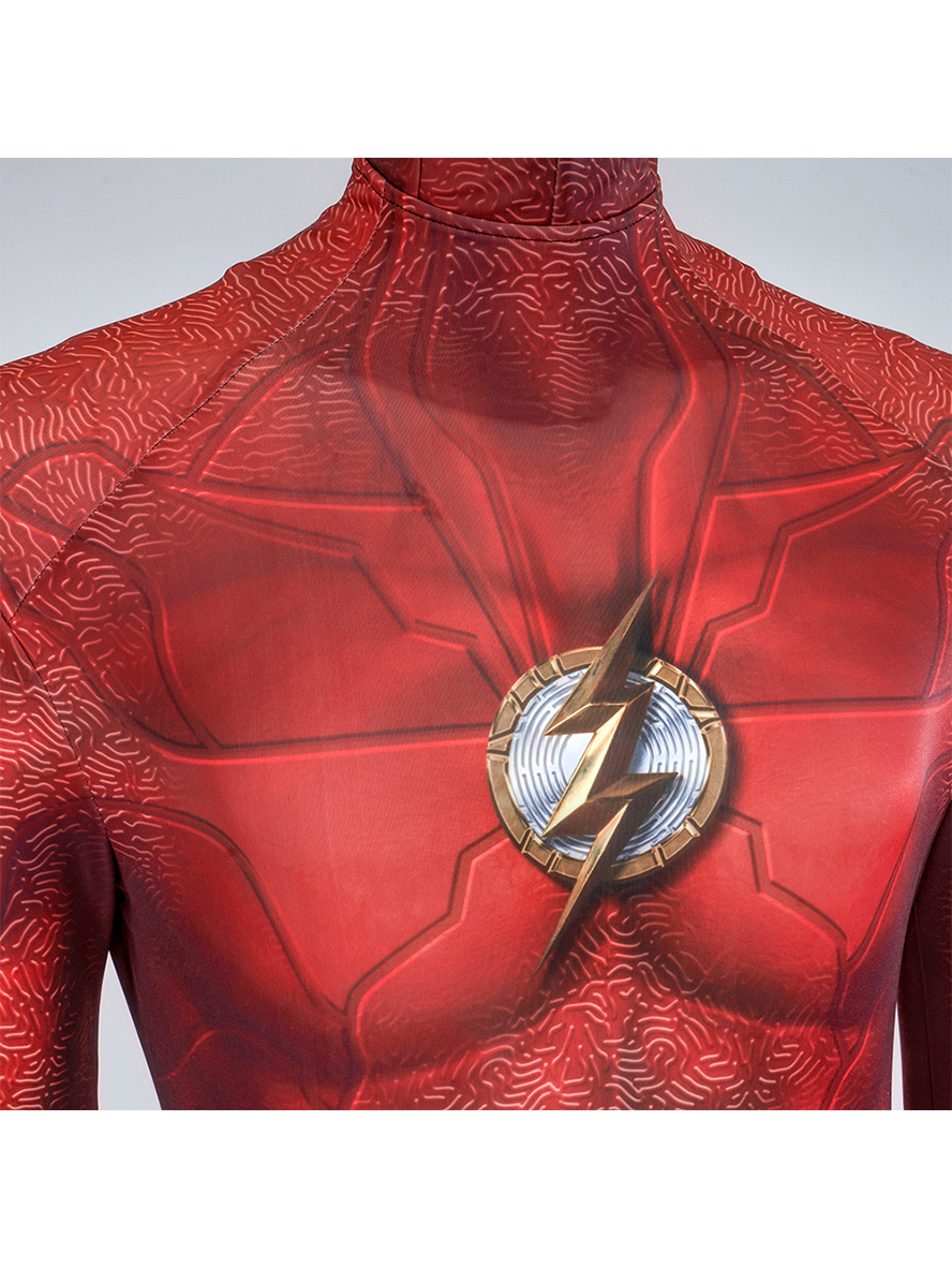 The Flash Barry Allen The Flash Normal Version Lycra Bodysuit Cosplay Costume Full Set